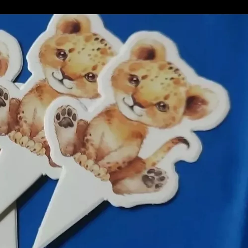 Baby Animal Kingdom Cupcake Toppers, 5 designs, Set Of 18+. New Factory Sealed